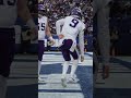 Kevin O'Connell reacts to J.J. McCarthy's touchdown vs. Giants