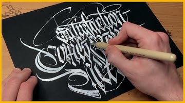 Super Satisfying Modern Fraktur Calligraphy x TheosOne | Calligraphy Masters