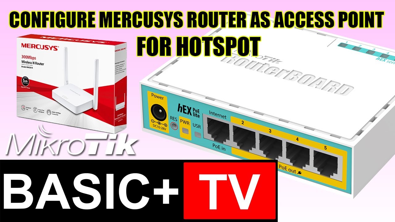 Configure Mercusys Router as Access Point - Mikrotik Hotspot - YouTube