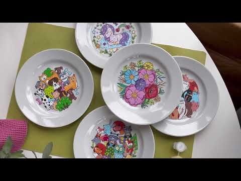 Набор для росписи Тарелка-Раскраска - Лесные Истории, T-1004, Раскрась и подари