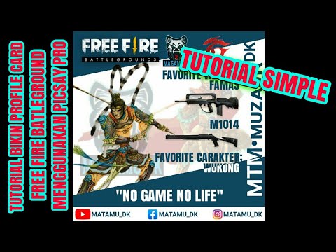 Tutorial Simple Edit Profil Card Free Fire Menggunakan Picsay Pro Youtube