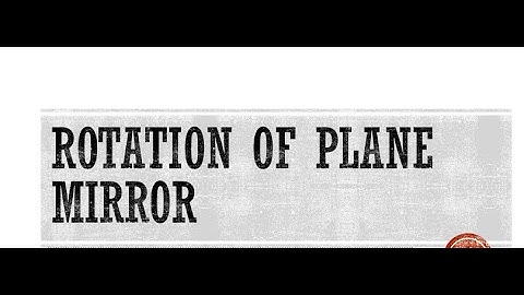 A plane mirror is rotated......What angle is the reflected ray rotated?