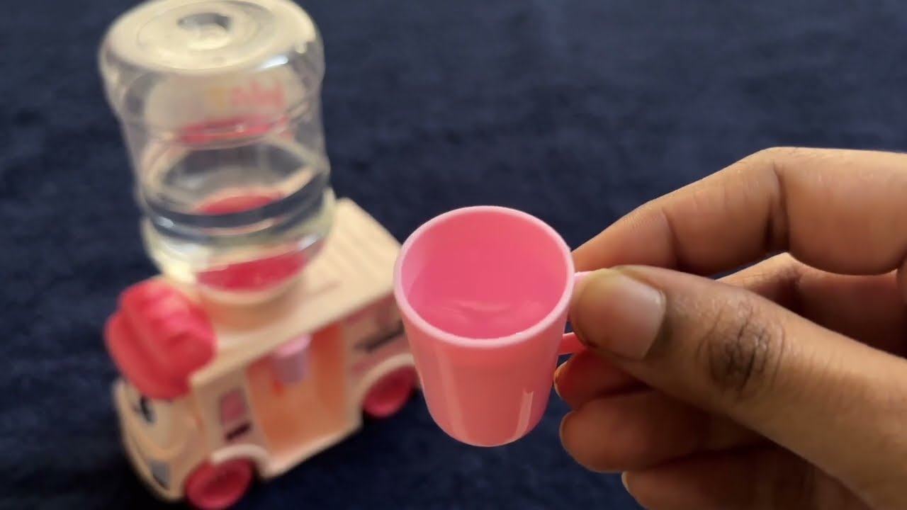 Toy Water Dispenser dispensing water 💦 | Real Water ASMR Play  