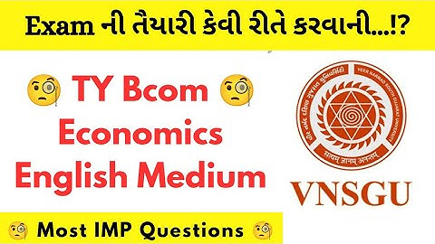 TYBcom Sem 6 Economics English Medium Most Important Questions || TY Bcom  English Medium