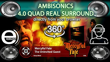 REAL-5.1 Mercyful Fate - The Uninvited Guest (VR 360° 4-CH Ambisonics Spatial Music Video & Lyrics)