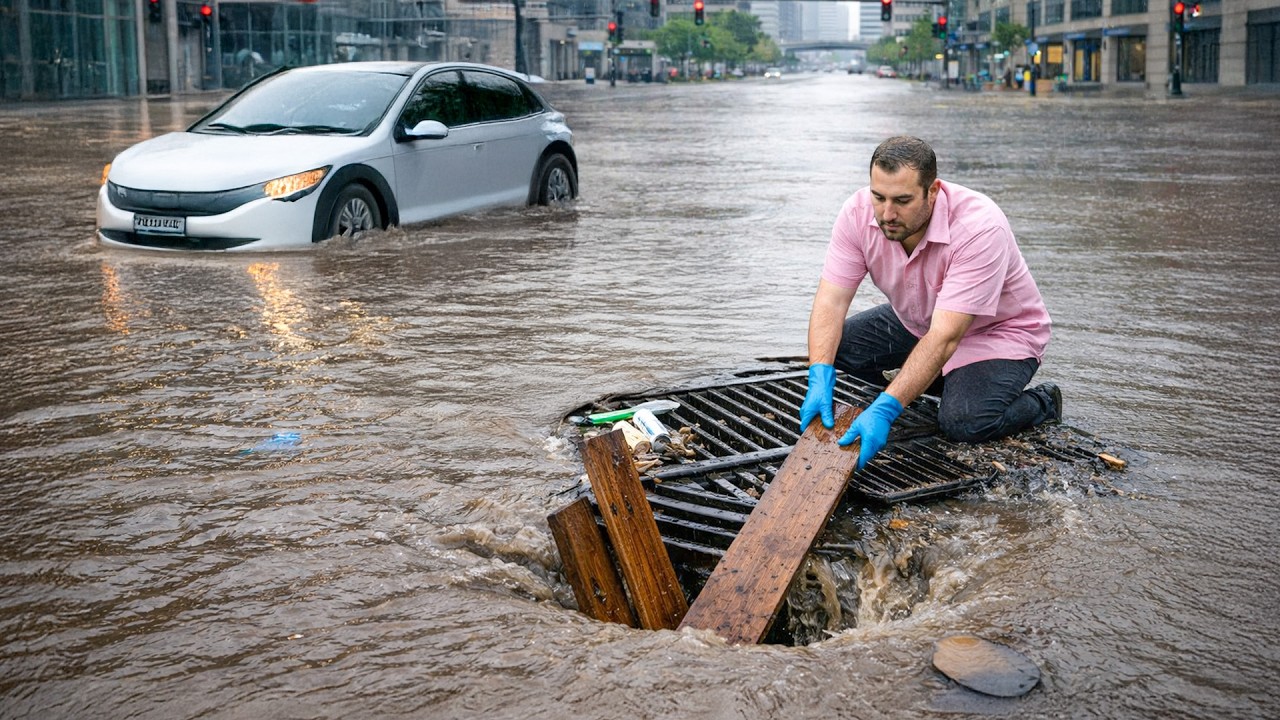 Blocked Drain Explosion After Heavy Flood