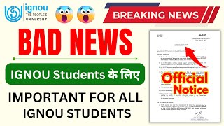 BAD NEWS FOR IGNOU STUDENTS! | IGNOU Admission 2025 July Session &amp; Re-Registration July 2025 Session