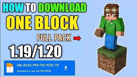 One Block Minecraft Download Android 1.19/1.20| Minecraft one block download for pe