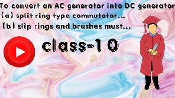 To convert an AC generator into DC generator(a) split-ring type commutator must be used(b) slip rin