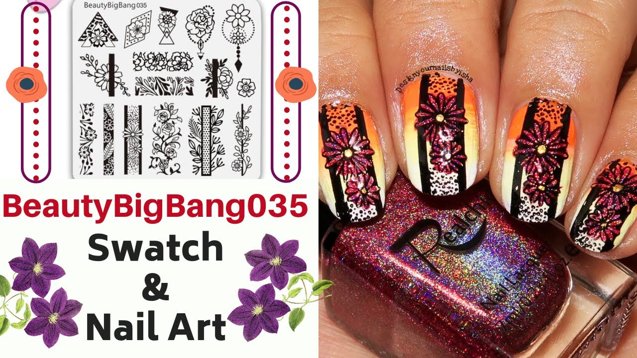 Review: BeautyBigBang035 Stamping Plate | Swatch & Nail Art ...