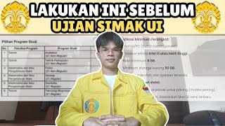 INFO SIMAK UI‼️3 Hal Yang Harus Dilakukan Sebelum Ujian SIMAK UI 2025