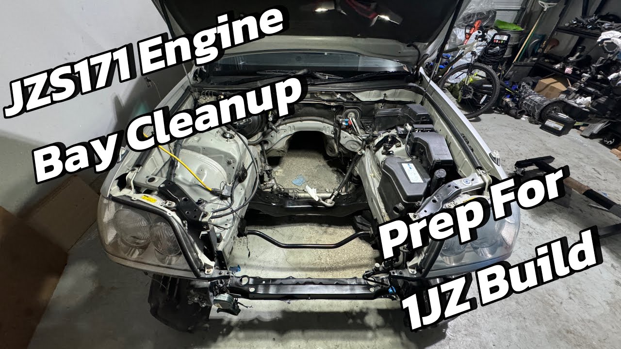 JZS171 Engine Bay Cleanup - 1JZ Build Prep - YouTube