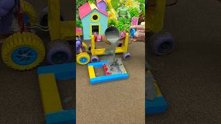 Real Working Mini Tractor Making Cement Pillar Amazing Diy Construction Machine