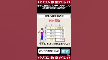 Excel(エクセル)で時間を計算・足し算する方法　#Shorts