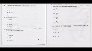 Physics|| CUCAT || Previous year Question Paper || Calicut University  ||