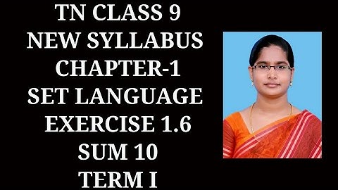 9th std maths chapter-1 set language | Exercise 1.6 10th sum | samacheer year 2020-2021