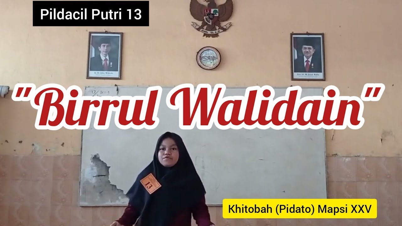 Pildacil Putri 13 | Tema "Birrul Walidain" | Khitobah (Pidato) Lomba
