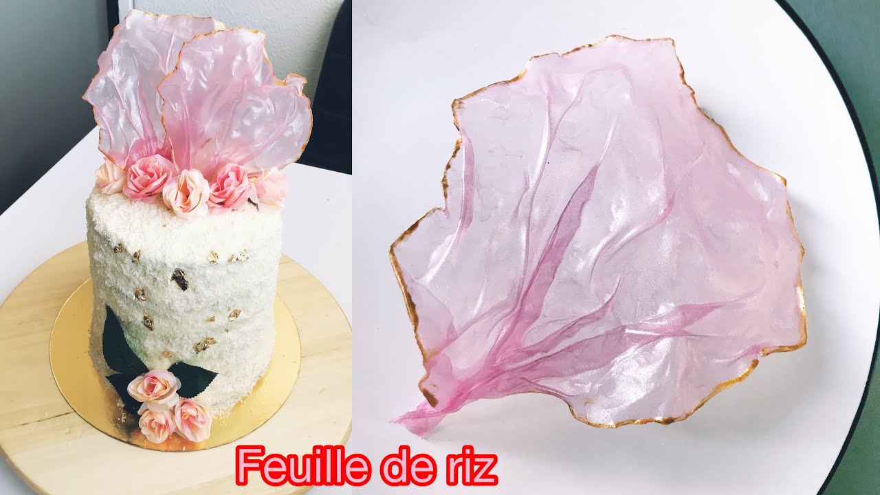 Technique du drapé de feuilles de riz pour décoration de plats sucrés ou  salés. 