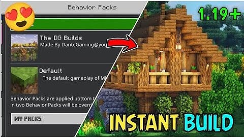 Instant Build Addon for Minecraft PE 1.19