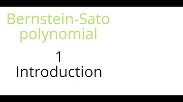 The Bernstein Sato polynomial: Introduction