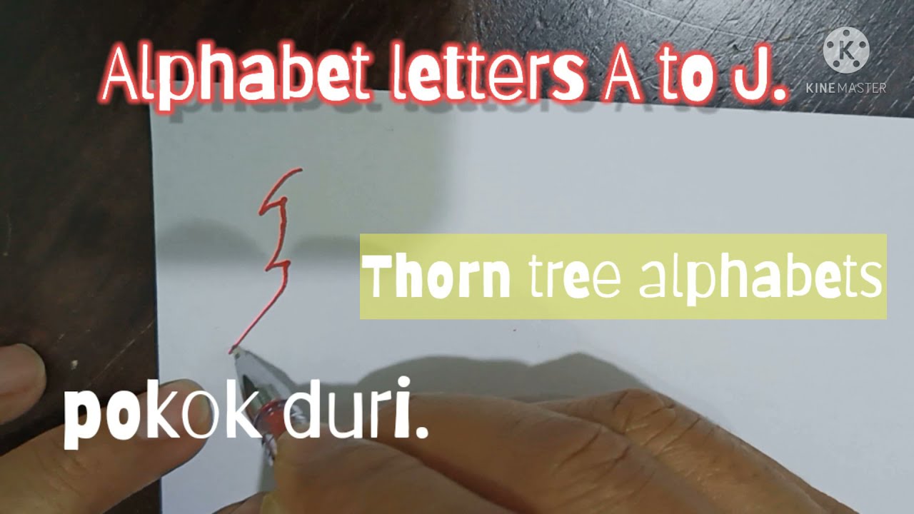 Hand writing | Alphabets thorn tree style. - YouTube