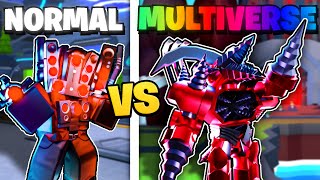 NORMAL vs MULTIVERSE Units In Toilet Tower Defense! (Roblox)