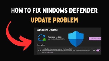 How to Fix Windows Defender update problem
