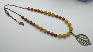 Easy Necklace Tutorial with Tips for Crimping - Curated Bead Box September 2023 #curatedbeadbox