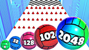 BALL RUN 2048: Colorful Balls - Asmr Gameplay Walkthrough Android iOS (Level Up, Math Games)