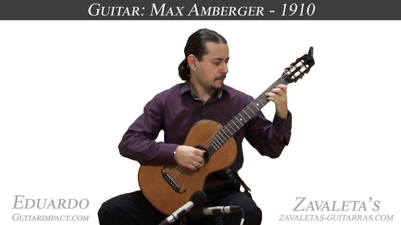 1910 Max Amberger Munich model Classical Guitar. Dr. Eduardo Costa plays domenico scarlatti K208