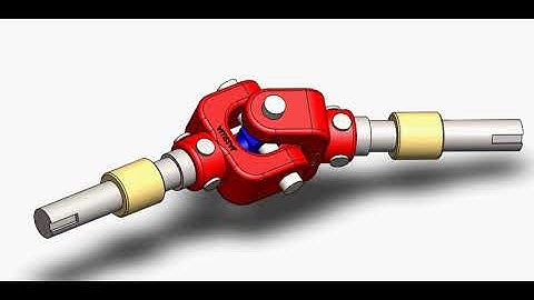 Universal Joint Design & Motion Study in SolidWorks.