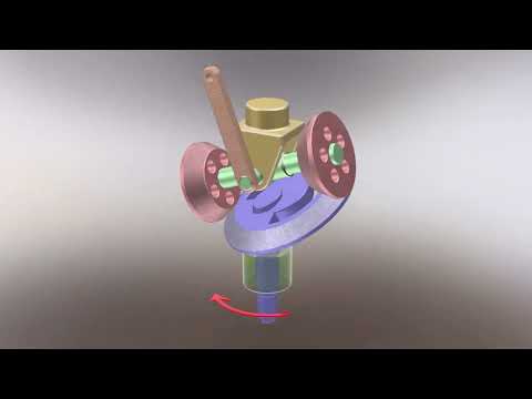 Oblique Crank-Rocker Mechanism | Spatial Motion Conversion ⚙️