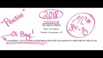 Visca AP Calculus AB 2018 Exam Problems 84-90