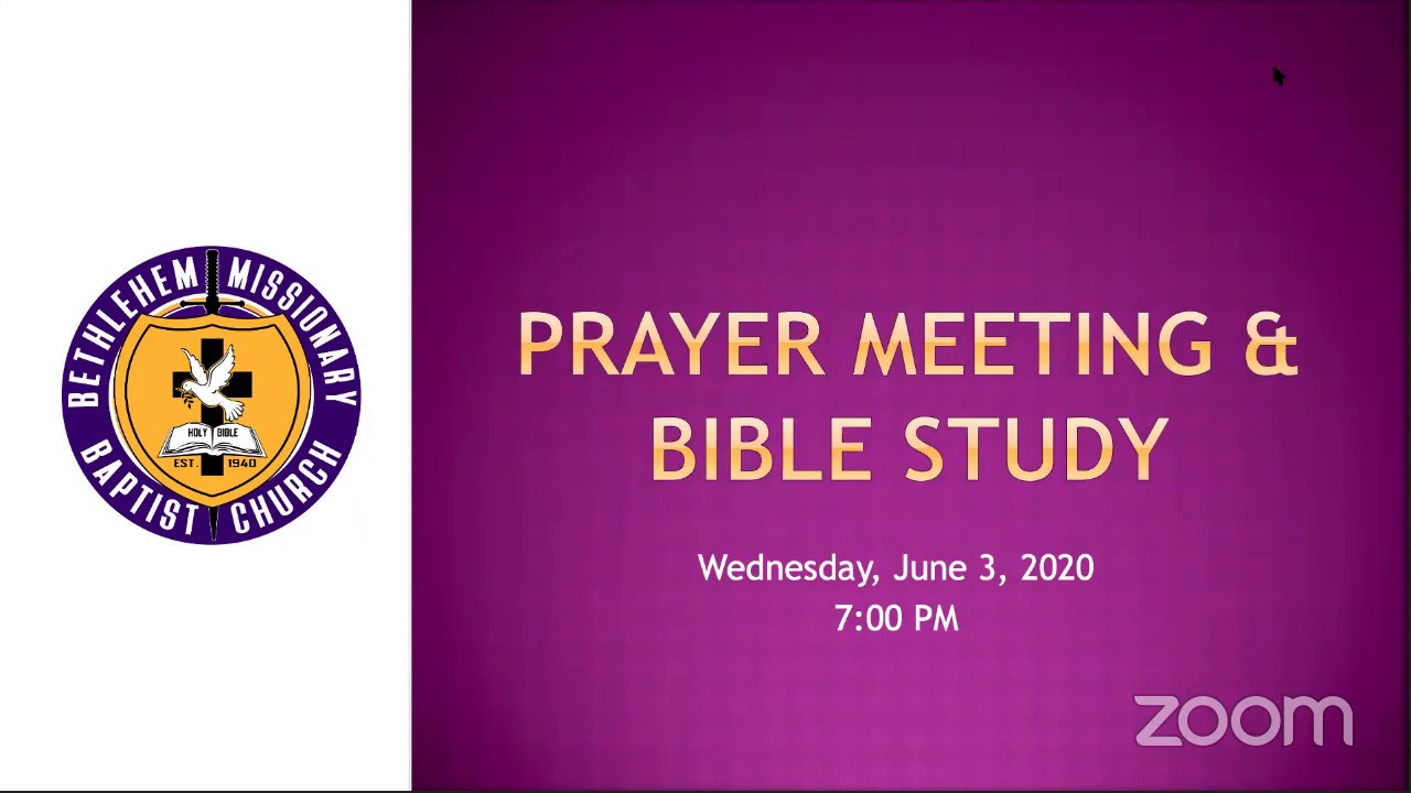 BMBC Prayer Meeting & Bible Study YouTube