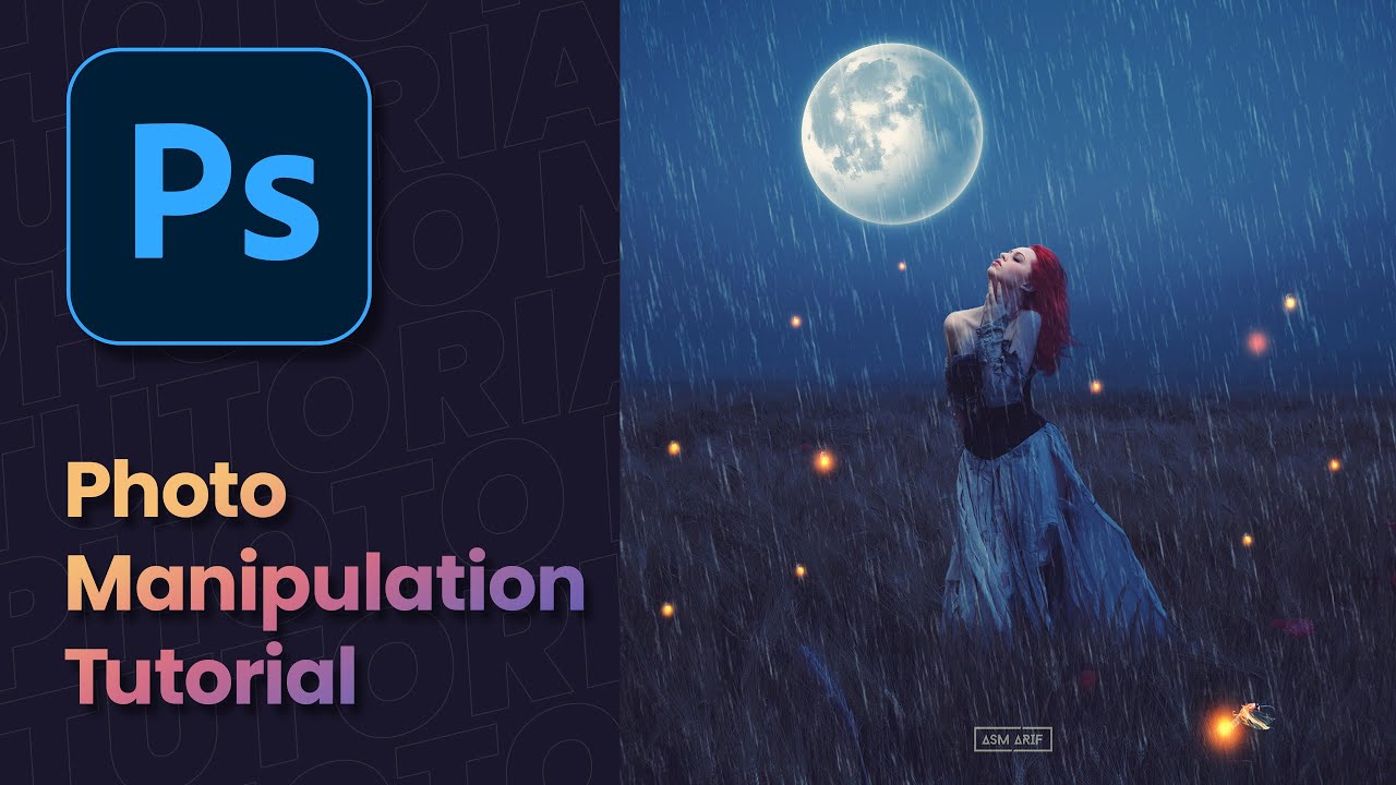 Fairy Girl In the Rain- Photoshop Tutorial | Photo Manipulation