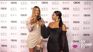 Jourds speak to Arabella Chi at the ASOS beauty awards