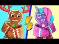 9 Ide Hidangan Natal Yang Menyenangkan / Tantangan Permen Natal Unicorn vs Permen Natal Rusa Kutub!