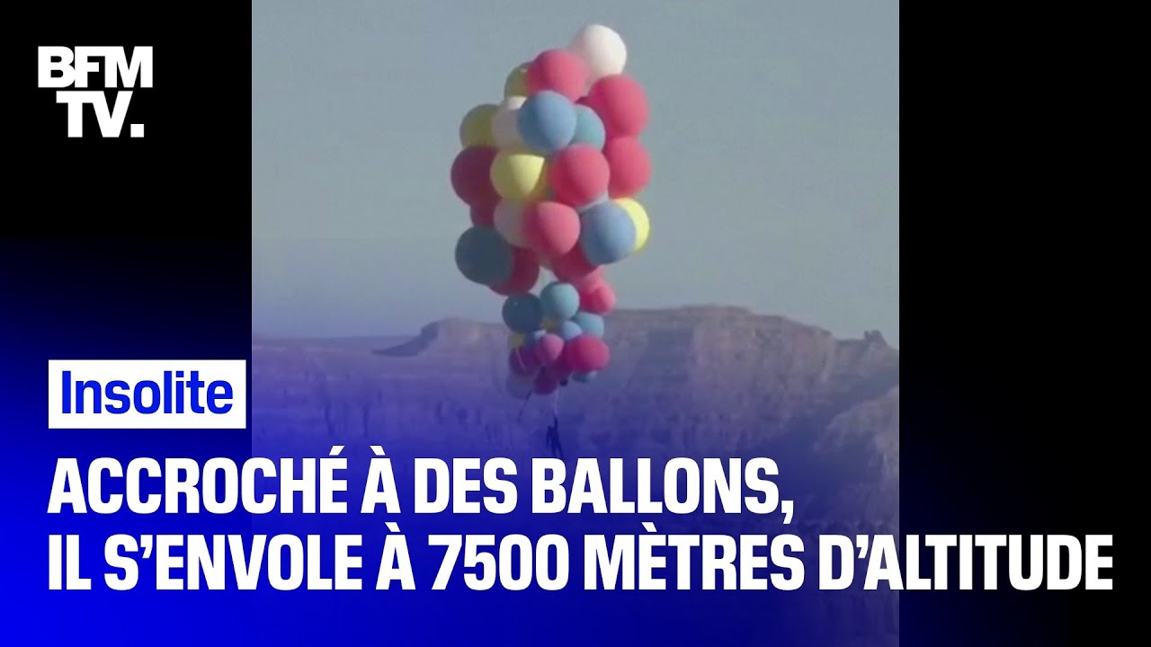 Accroché à des ballons, un célèbre magicien américain s'envole à 7500  mètres d'altitude 