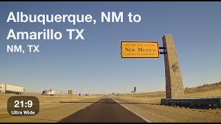 Albuquerque, NM to Amarillo, TX | 21:9 Aspect Ratio, 60fps