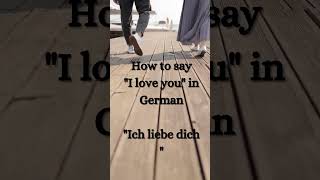 Learn German With Me How To Say  I Love You  In German