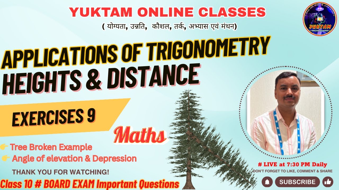 Heights Distance Project Class 10 Maths | Applications of Trigonometry | Heights & Distance ...