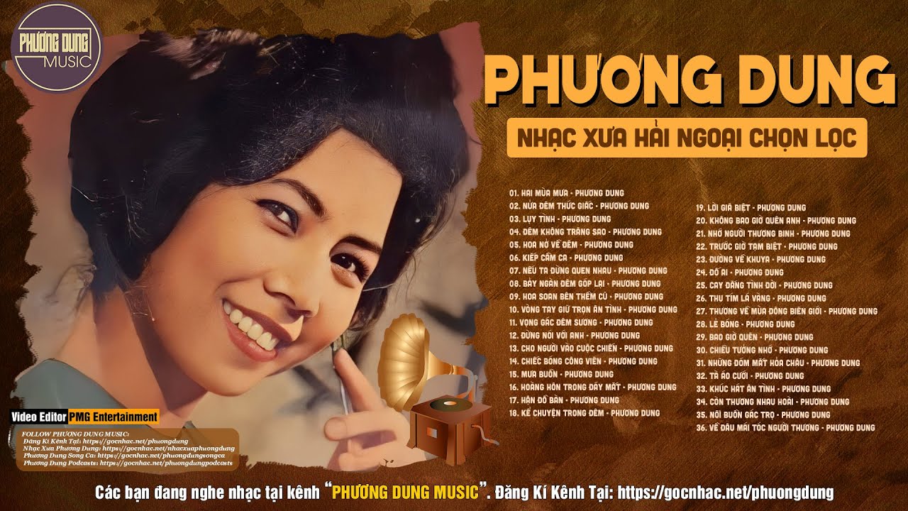 TOP NHẠC XƯA 1975 PHƯƠNG DUNG KHÔNG THỂ QUÊN - NHẠC XƯA ĐỂ ĐỜI