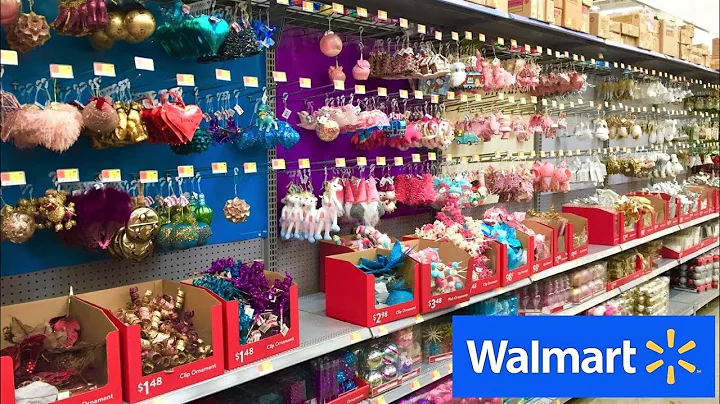 WALMART CHRISTMAS ORNAMENTS CHRISTMAS DECORATIONS SHOP WITH ME SHOPPING STORE WALK THROUGH