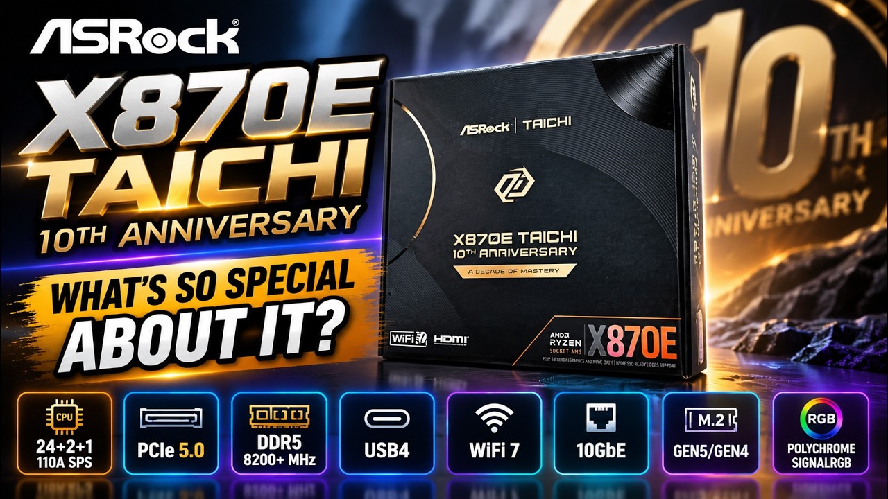 ASRock X870E Taichi 10th Anniversary Motherboard Review - Funky Kit