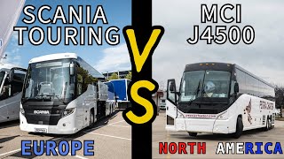 European Scania Touring VS North American MCI J4500