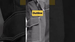 FLYNOFF Black Outline Loop-Kint Cargo Pants