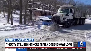 The city still behind more than a dozen snowplows