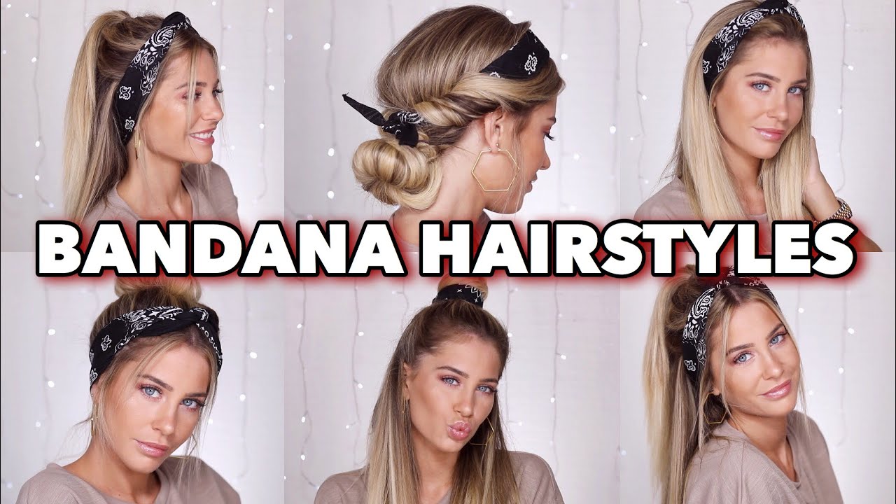 5 Super Easy Bandana Hairstyles Mrs Bella Youtube