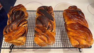 Babka ( or Bobcats as my son named them) with Three Different Fillings