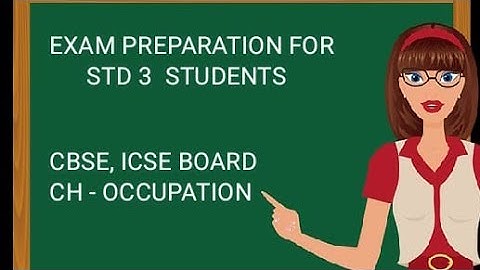 🌸🌸Exam preparation Social studies, std 3🌸🌸//Chapter Occupation, CBSE, ICSE
